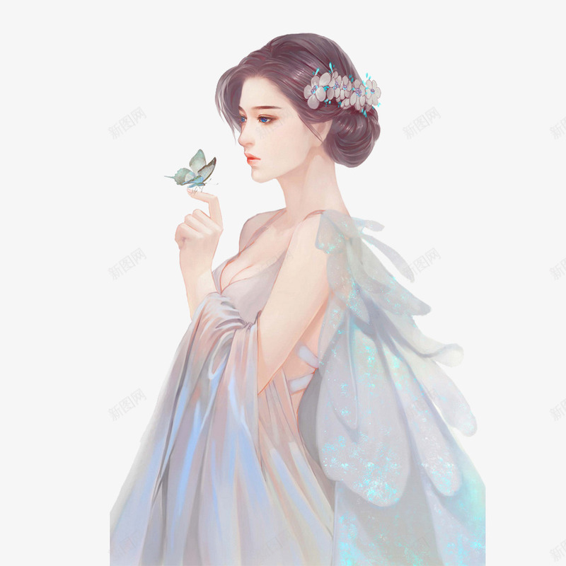 女王节手绘女人文艺小清新png免抠素材_新图网 https://ixintu.com 女王节 女生节 女神节 妇女节 小清新 手绘