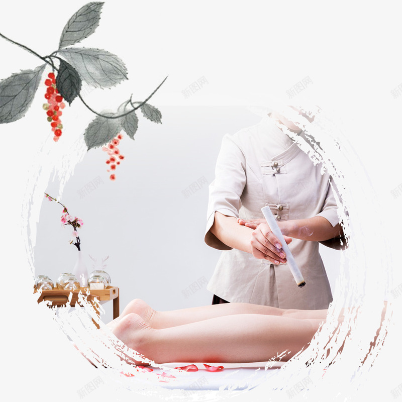 艾灸png免抠素材_新图网 https://ixintu.com 中药理疗 养生 医疗 按摩 按摩院 桑拿女 美容养生 背部理疗 艾灸 艾灸宣传 艾灸挂画