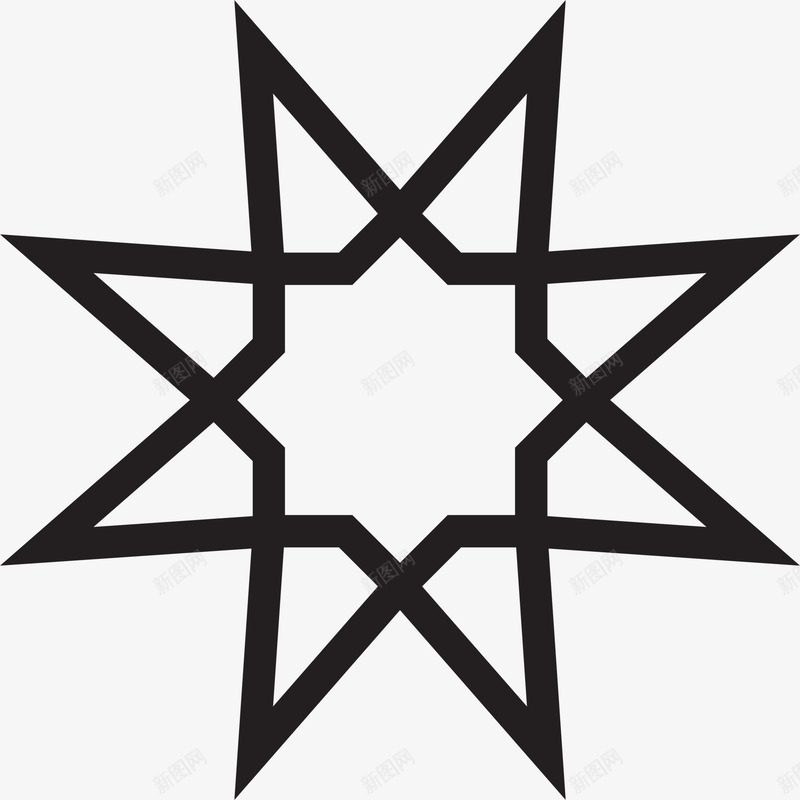 开斋节黑色简约八芒星png免抠素材_新图网 https://ixintu.com Adha Eid adha al eid mubarak ul 伊斯兰 伊斯兰教 古尔邦节 宰牲节