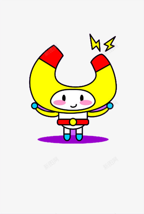 大角萌娃png免抠素材_新图网 https://ixintu.com 卡通人物 大角 大角萌娃 磁铁人物 闪电