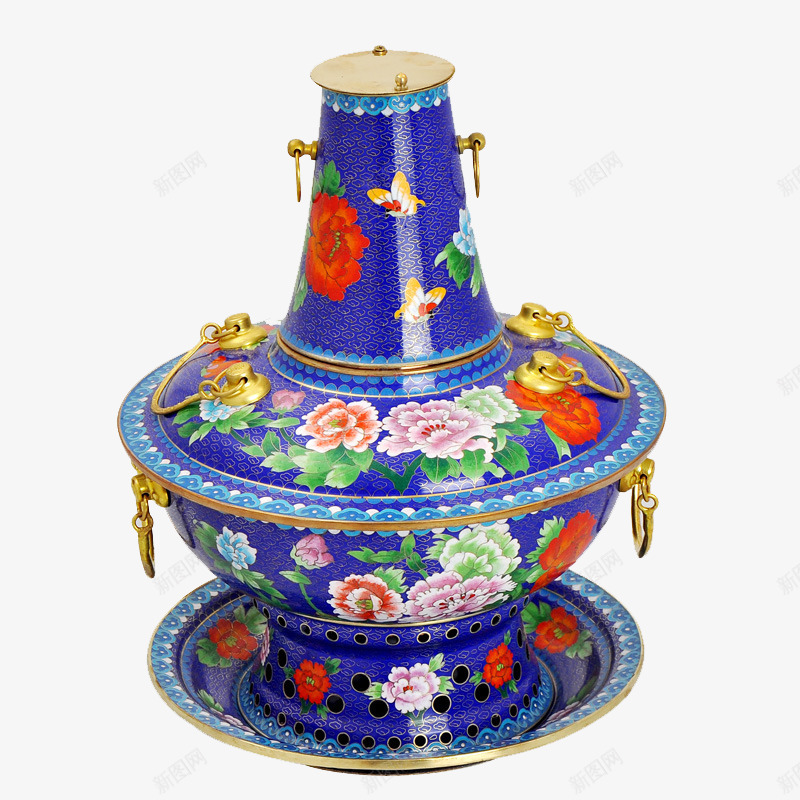 景泰蓝传统老式铜火锅png免抠素材_新图网 https://ixintu.com 产品实物 传统 景泰蓝 火锅 老式 铜