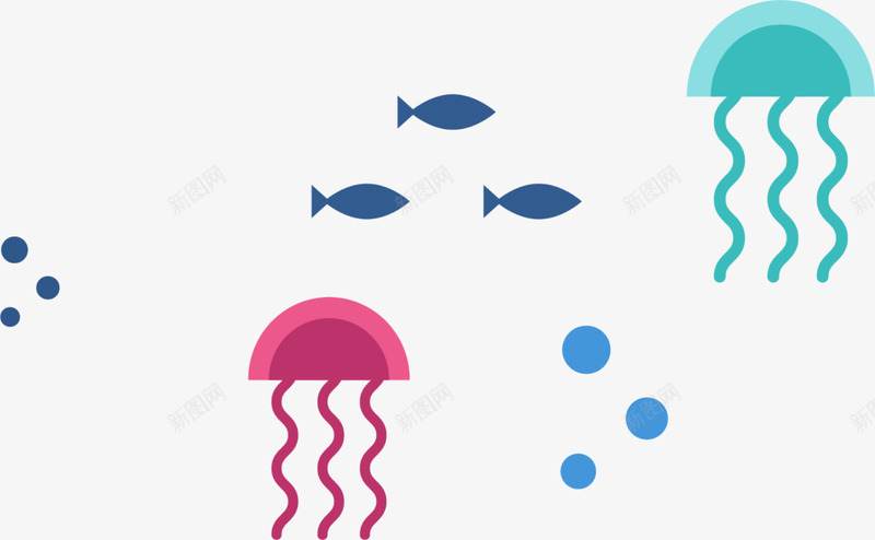 世界海洋日海底世界png免抠素材_新图网 https://ixintu.com 世界海洋日 小鱼 水母 海底世界 海洋世界 海洋生物