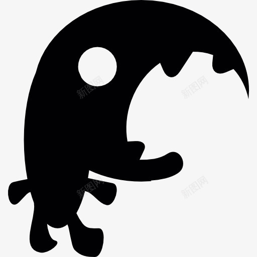 大嘴巴怪物图标png_新图网 https://ixintu.com 剪影 动物的影子 可怕 牙齿的怪物