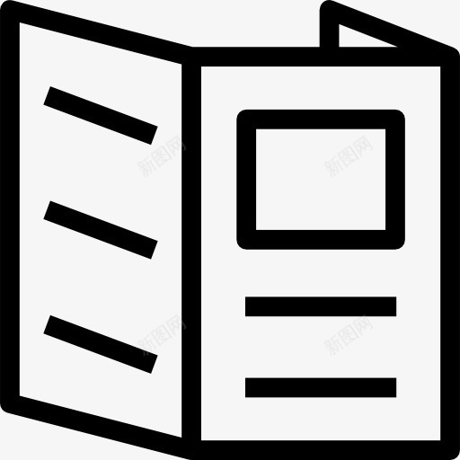 三联图标png_新图网 https://ixintu.com 三联 业务 小册子 文具 纸