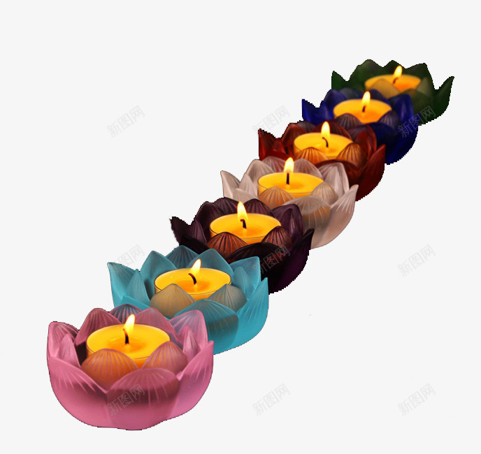 荷花灯png免抠素材_新图网 https://ixintu.com 七彩 烛台 祭祀用灯 蜡烛