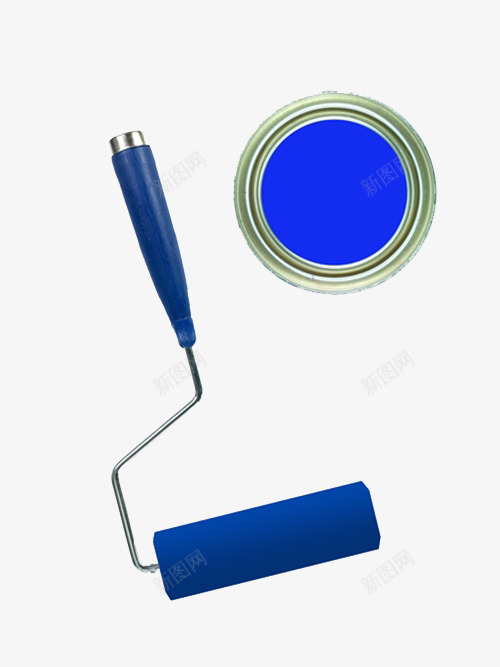 宝蓝色的油漆滚筒刷png免抠素材_新图网 https://ixintu.com 刷墙 刷子 宝蓝色 油漆 油漆滚筒刷 蓝色 装修