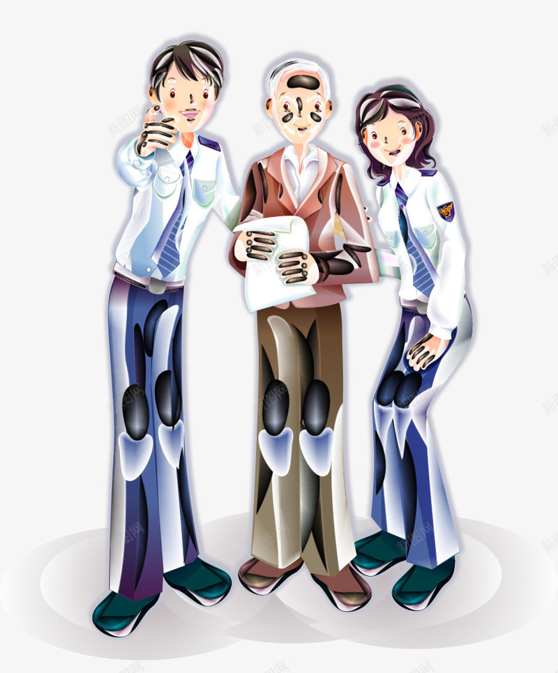 卡通女警察png免抠素材_新图网 https://ixintu.com 助人为乐 威风 敬礼 纪律 老爷爷 遵纪守法