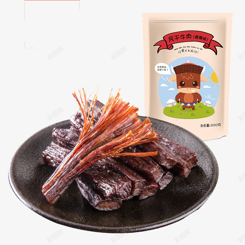 风干牛肉干png免抠素材_新图网 https://ixintu.com 产品实物 零嘴 零食