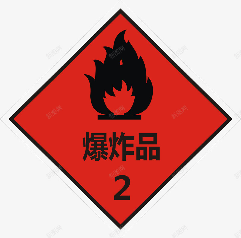 爆炸品图标png_新图网 https://ixintu.com 公共信息标志 公共标识标记 危险货物包装标志 危险货物包装标识