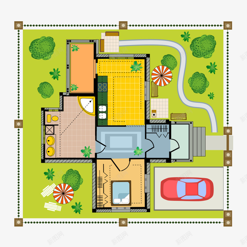 房屋装修图png免抠素材_新图网 https://ixintu.com 平面装修图 户型 装潢