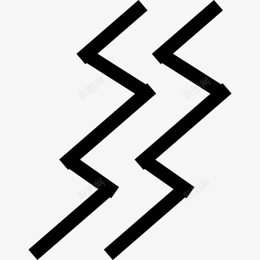 两锯齿线符号图标png_新图网 https://ixintu.com 两 双 夫妇 形状 抽象的图标集 符号 线 锯齿形的