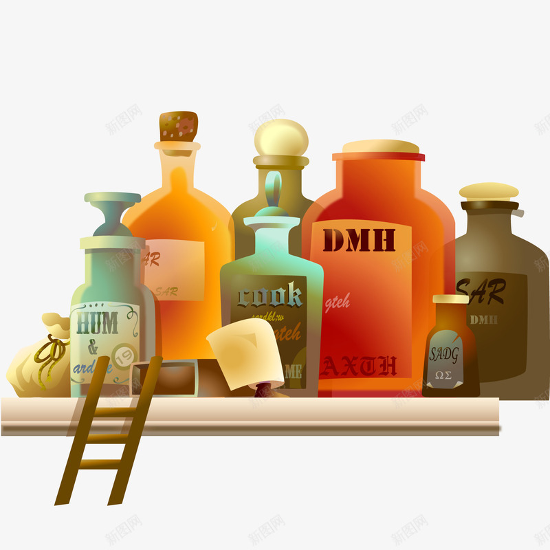 卡通调味料矢量图ai免抠素材_新图网 https://ixintu.com 创意 卡通 手绘 瓶子设计 调味料设计 矢量图