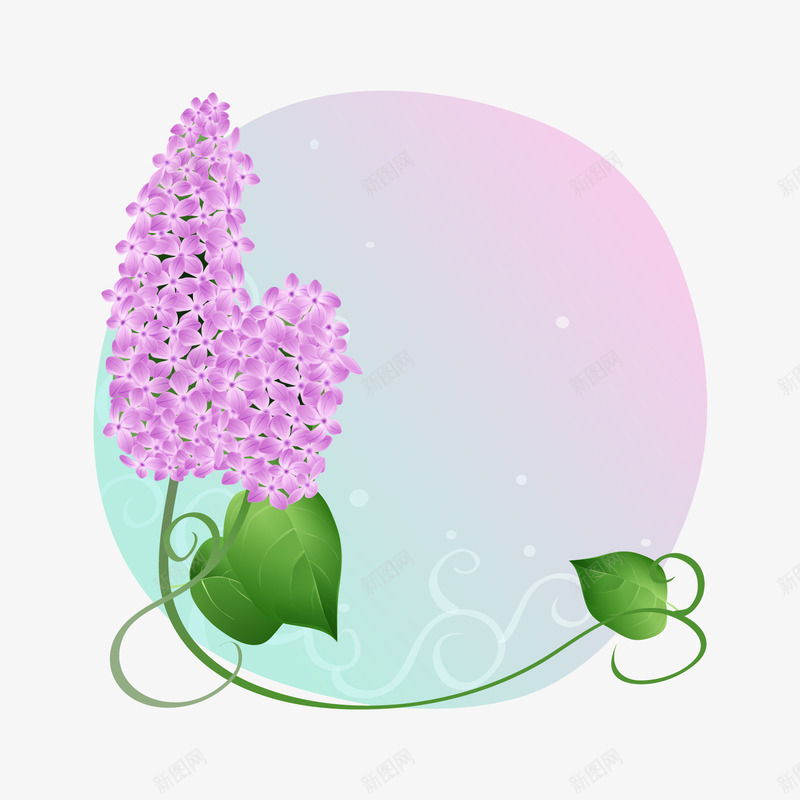 手绘梦幻紫色风信子图案png免抠素材_新图网 https://ixintu.com 图案 手绘 梦幻 紫色 风信子
