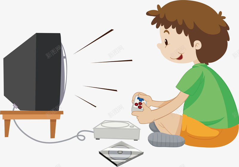 打游戏的男孩png免抠素材_新图网 https://ixintu.com 宅男 宅男宅 打游戏 暑假生活 矢量素材
