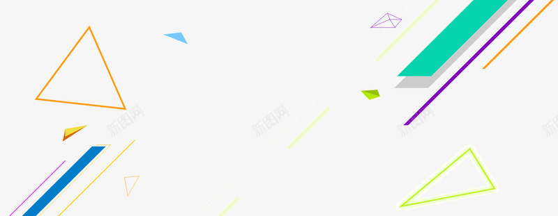 淘宝天猫banner装饰psd免抠素材_新图网 https://ixintu.com banner装饰 三角形 不规则形状 底纹