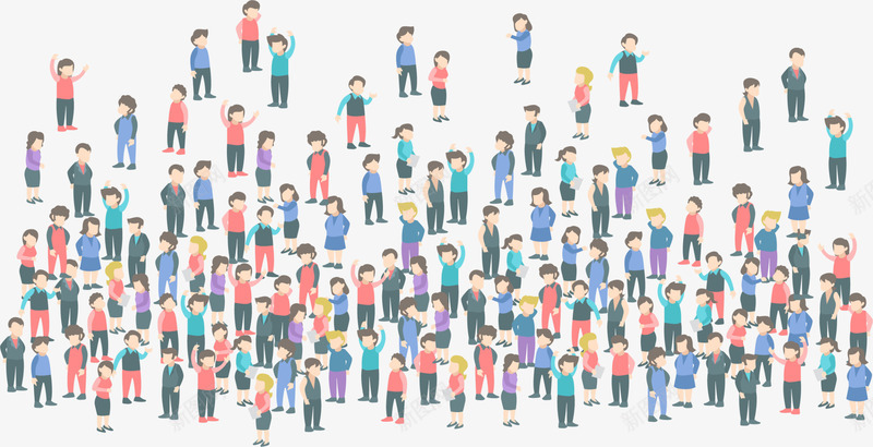 中国人口日密集人群png免抠素材_新图网 https://ixintu.com 一堆人 一群人 中国人口日 各式人物 密密麻麻 密集人群