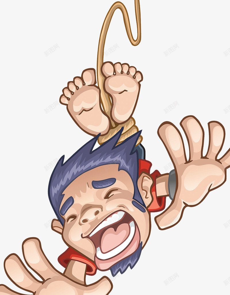 蹦极极限运动png免抠素材_新图网 https://ixintu.com 刺激 喊叫 极限运动 笨猪跳 蹦极