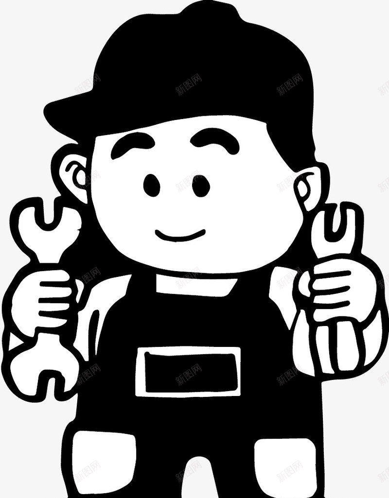 认真负责的修车师傅png免抠素材_新图网 https://ixintu.com 修车工 修车工具 修车师傅 安全出行 安全监测 扳手 排除故障 汽车