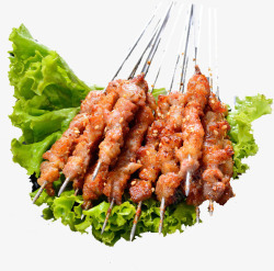 新疆新疆风味烧烤羊肉串实物高清图片