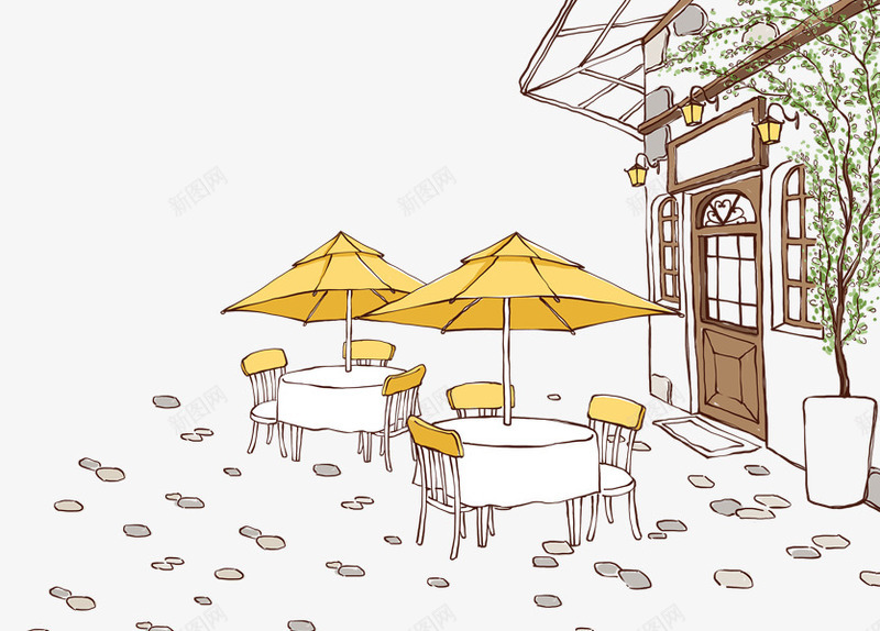 手绘卡通创意咖啡厅插画psd免抠素材_新图网 https://ixintu.com 凳子 创意 卡通 咖啡厅 手绘 手绘卡通创意咖啡厅插画 插画 桌子 椅子