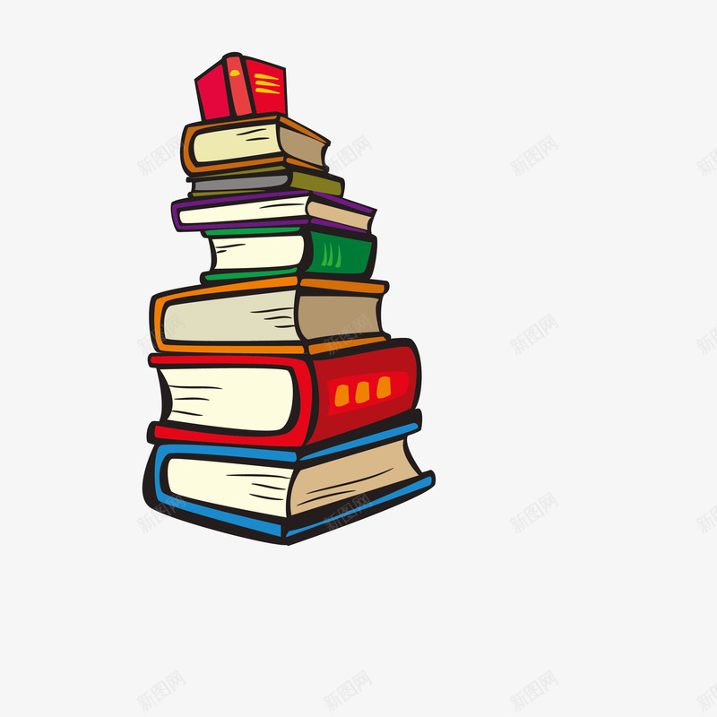 一堆书矢量图ai免抠素材_新图网 https://ixintu.com 一大叠书 书丘 书塔 书桩 图书馆 学习 学校 小说 教科书 教育 矢量图 阅读