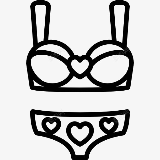 Lingerine的心模式图标png_新图网 https://ixintu.com femenine 内衣 时尚 服装 浪漫 爱情 爱没有距离