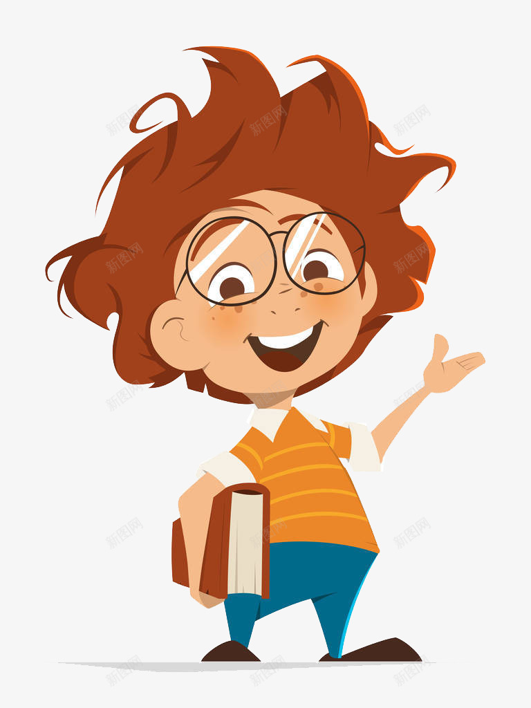 戴眼镜的孩子png免抠素材_新图网 https://ixintu.com 书本 人物 儿童 卡通人物 卡通出场 学习 学生 戴眼镜 戴眼镜小学生 抱着书 抱着书的人 眼镜