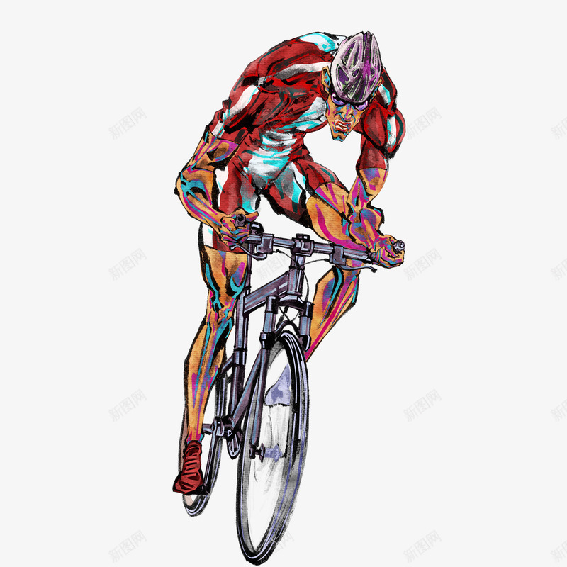 卡通漫画骑山地车png免抠素材_新图网 https://ixintu.com 健康 健身男 卡通 安全 强壮肌肉男 漫画 男士 肌肉男 骑山地车