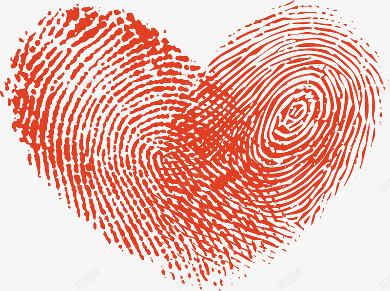 指纹爱心png免抠素材_新图网 https://ixintu.com 两个 小心心 手指纹路 指纹 爱心 爱情 红色