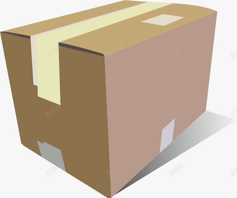 胶带的纸箱子矢量图ai免抠素材_新图网 https://ixintu.com 封住的纸箱子 快递 收纳箱 牛皮纸箱子 矢量图 箱子 纸箱子 胶带 长方体