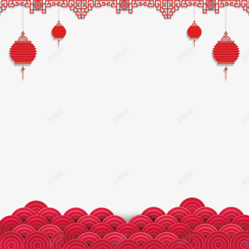 春节png免抠素材_新图网 https://ixintu.com 2018年 2018年狗年 2023 2023春节 喜庆 团聚 春节 灯笼 狗年 狗年大吉 祝福 红灯笼 红色 装饰