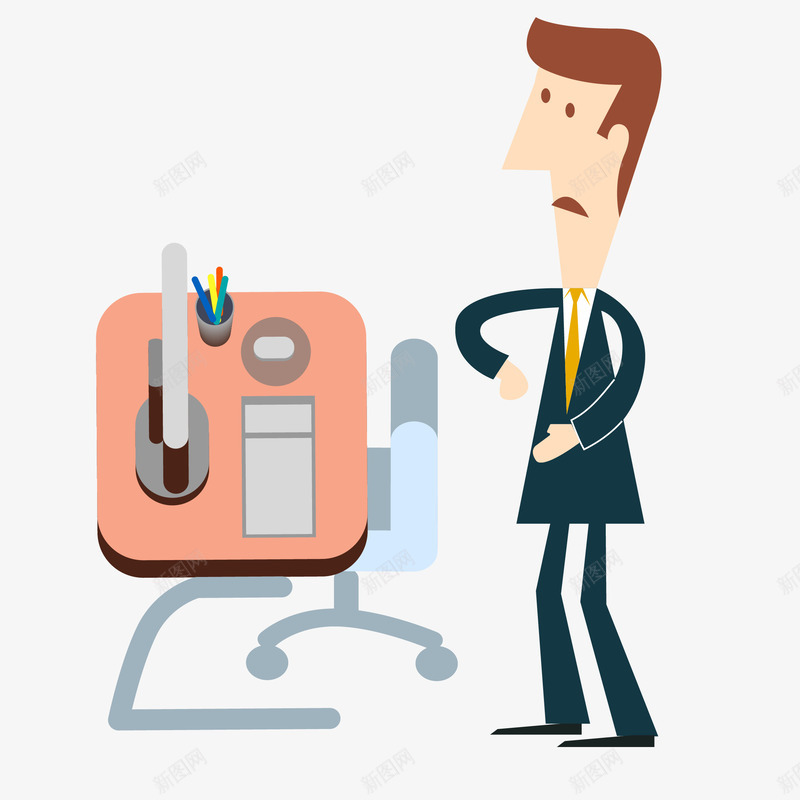 手绘卡通上班找东西矢量图eps免抠素材_新图网 https://ixintu.com png免抠图 上班族 创意 卡通 手绘 时尚 桌椅 电脑 矢量图