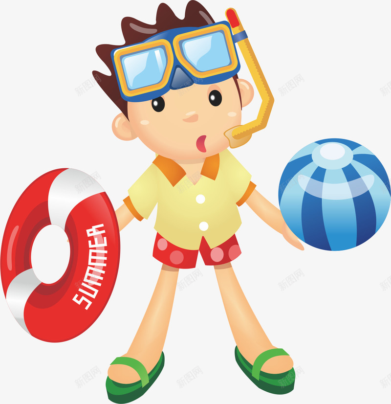 海底潜水png免抠素材_新图网 https://ixintu.com 卡通 比赛 游泳 游泳圈 游泳比赛 玩耍