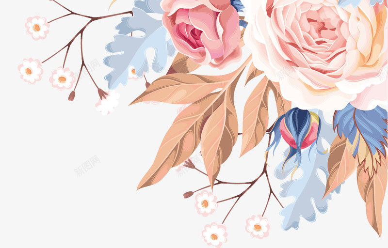 水彩鲜花png免抠素材_新图网 https://ixintu.com 卡通 手绘 新图 新图网详情 水彩 玫瑰花 粉色 花朵 鲜花