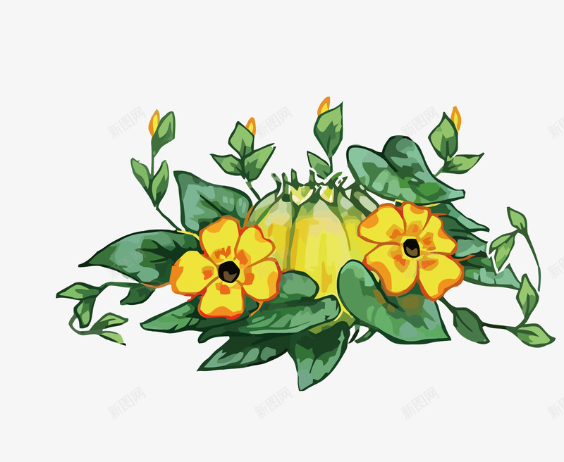 迎春花png免抠素材_新图网 https://ixintu.com PNG PNG免费下载 PNG图片 卡通 花卉 迎春花 黄花