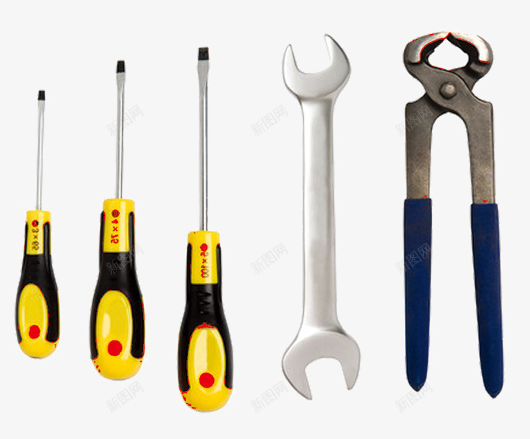 施工工具png免抠素材_新图网 https://ixintu.com 工具 扳子 扳手 施工 装修工具 金属