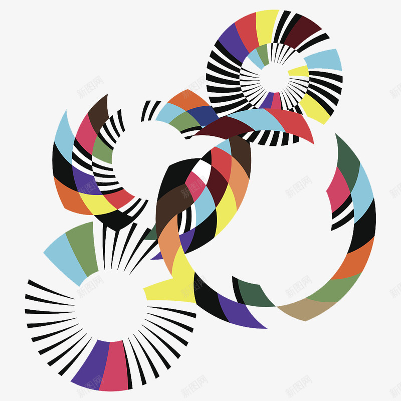 圆形五颜六色图案png免抠素材_新图网 https://ixintu.com 信息媒体 几何形状 小圈圈 斑点圆形 纹理 纹理效果 错觉