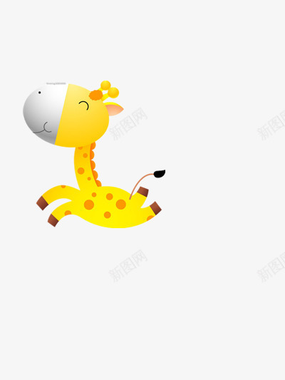 可爱卡通专辑png免抠素材_新图网 https://ixintu.com 卡通 奔跑 小鹿
