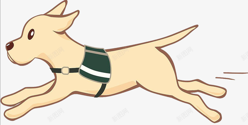 奔跑的导盲犬png免抠素材_新图网 https://ixintu.com 卡通导盲犬 可爱的导盲犬 导盲犬 忠诚的导盲犬 手绘导盲犬 盲人的导盲犬