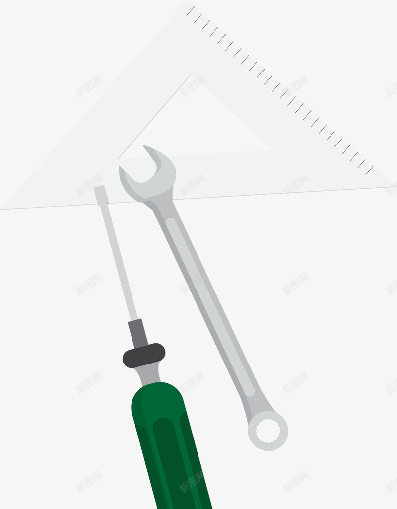 螺丝刀扳手png免抠素材_新图网 https://ixintu.com 木工手工 装修用具