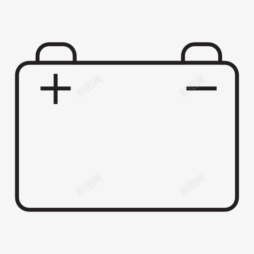 蓄电池正负极图标png_新图网 https://ixintu.com 电池