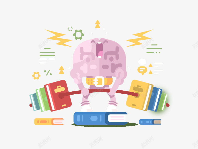 繁重的课程矢量图ai免抠素材_新图网 https://ixintu.com 作业多 儿童学习 减负 学习压力 矢量图