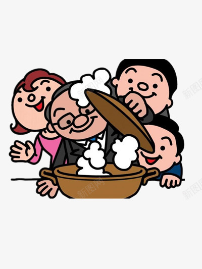 揭开锅盖的人png免抠素材_新图网 https://ixintu.com 人物 儿童 彩色 简单插图