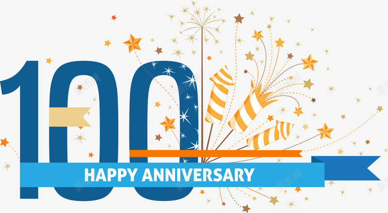 100周年标签png免抠素材_新图网 https://ixintu.com 100year 100周年 标签 装饰