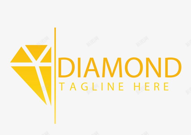 简约高贵金色钻石标志矢量图eps免抠素材_新图网 https://ixintu.com 简约 金色 钻石 高贵 矢量图