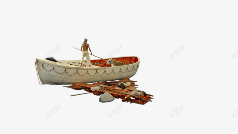 少年派的奇幻漂流png免抠素材_新图网 https://ixintu.com PNG 少年派 漂泊 电影 电影素材 老虎 船