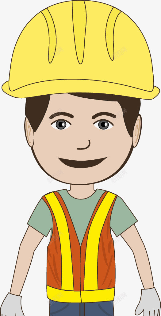 道路维修工矢量图eps免抠素材_新图网 https://ixintu.com 安全帽 道路维修工 矢量图