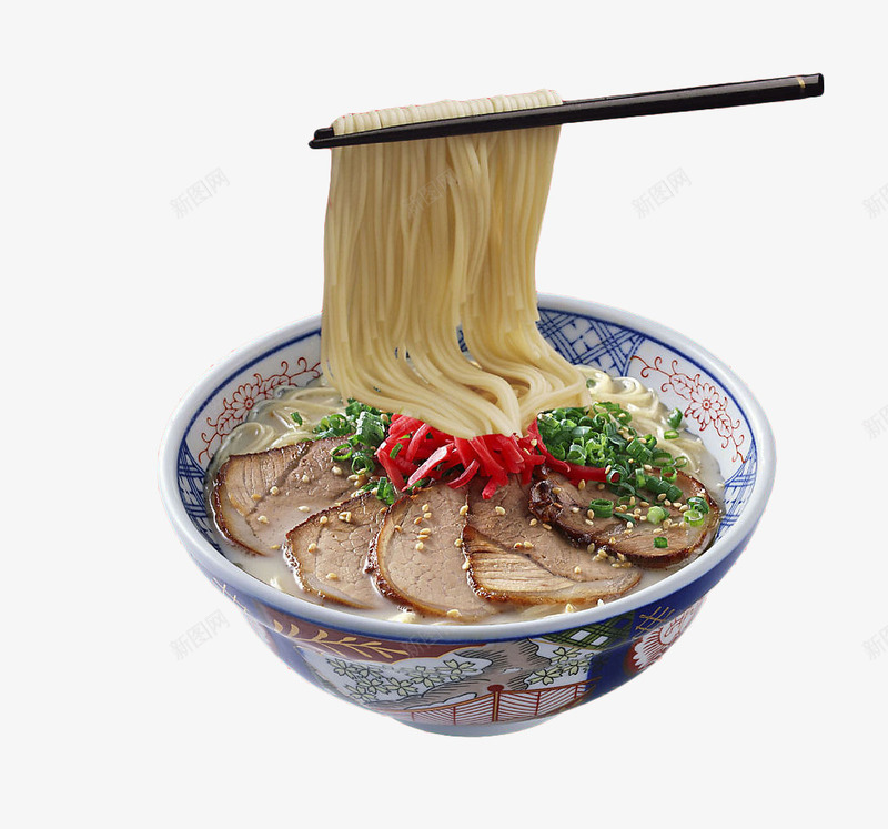 香喷喷的牛肉面png免抠素材_新图网 https://ixintu.com 牛肉 牛肉面素材 瓷碗 筷子 葱花 辣椒