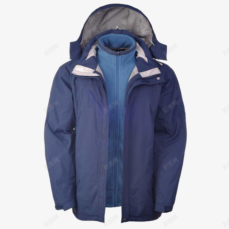 深蓝色的冲锋衣png免抠素材_新图网 https://ixintu.com 产品实物 冲锋衣 服装 深蓝色 衣服