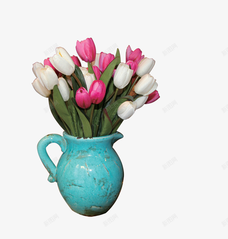 郁金香装饰花瓶png免抠素材_新图网 https://ixintu.com 家居饰品 摆设 花瓶 装饰 软陶花瓶 雕塑
